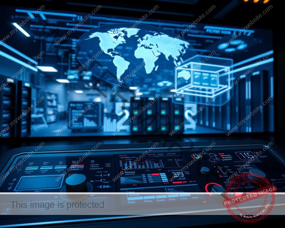 A high-tech, futuristic control panel showcasing the technical advantages of a premium IPTV service. In the foreground, a sleek, minimalist interface displays real-time data and statistics, with toggles and sliders for customizing the streaming experience. The middle ground features a panoramic view of a global network, with data visualizations and server racks, conveying the power and reliability of the infrastructure. In the background, a holographic projection displays a 3D model of the service, highlighting its cutting-edge features and capabilities. The lighting is cool and modern, with sharp shadows and subtle ambient glow, creating a sense of sophistication and advanced technology.