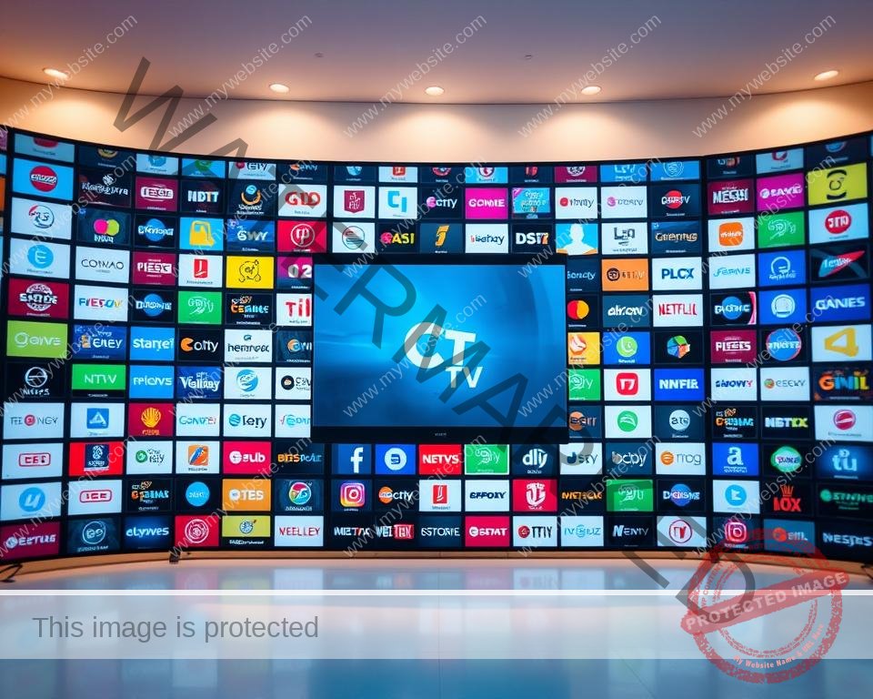 An expansive, high-definition channel selection grid, with a sleek, modern aesthetic. The foreground showcases a diverse array of channel logos and icons, each shimmering with a vibrant, ultra-realistic quality. The middle ground features a clean, streamlined interface, with intuitive navigation controls and a visually appealing layout. The background is a softly blurred, gradient-based environment, creating a sense of depth and focus on the channel selection. The lighting is balanced, with a subtle warm tone that enhances the overall visual appeal. The camera angle is slightly elevated, providing an immersive, cinematic perspective that captures the grandeur and scope of the Xtreme HD IPTV experience.